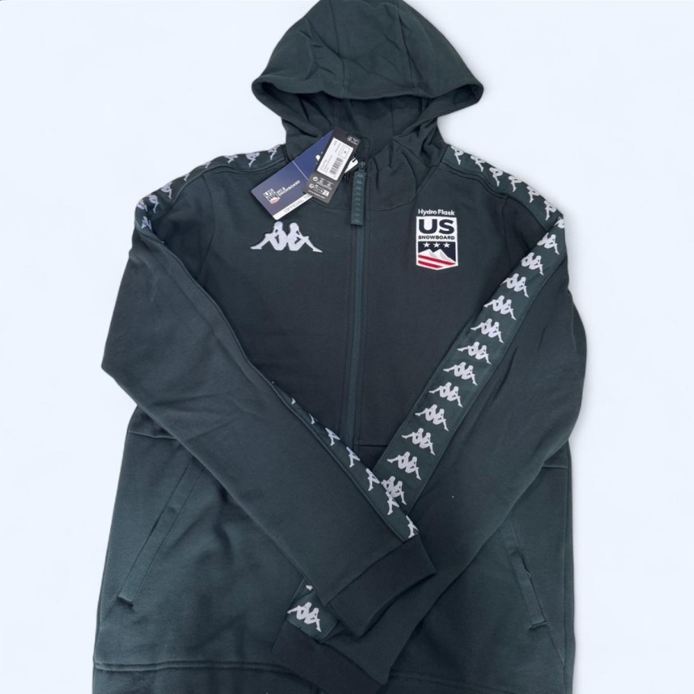 U.S. Snowboard Team Kappa x Hydro Flask - Unisex Medium Zip-Up Sweatshirt Green